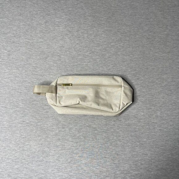 Minkars Small Biege Toiletry Cosmetic Travel Bag - Picture 2 of 9